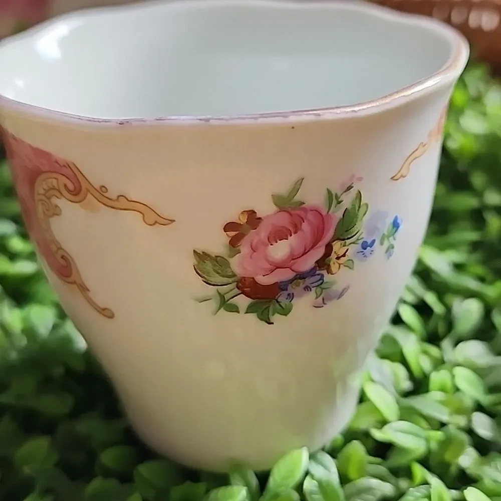 Vintage Floral Versai Made In China Teacup & Saucer